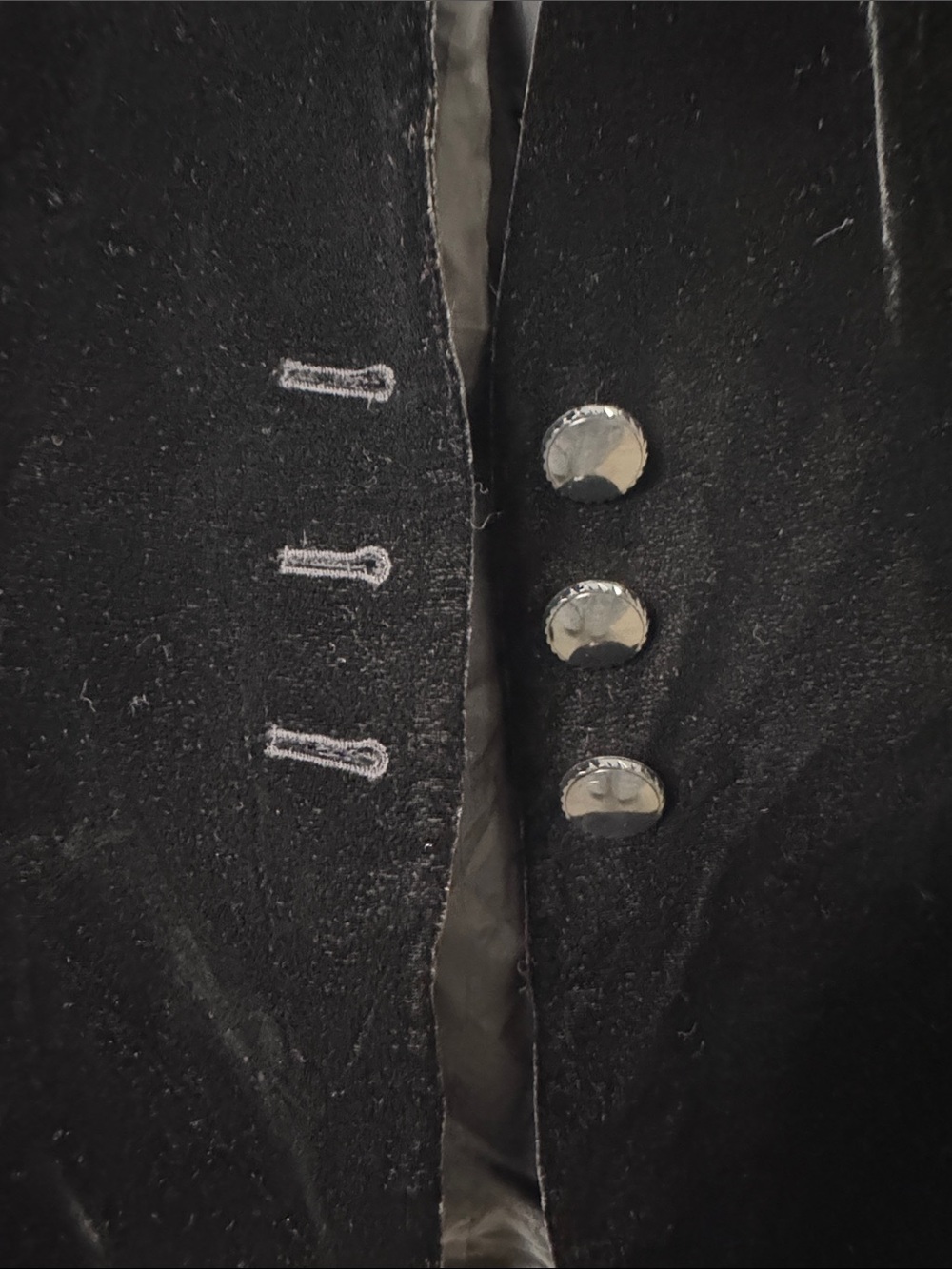 Jones New York Black Velvet Tailored Blazer